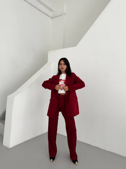 طقم رسمي خمري - KP1178