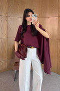 بلوزة خمري - KP4463
