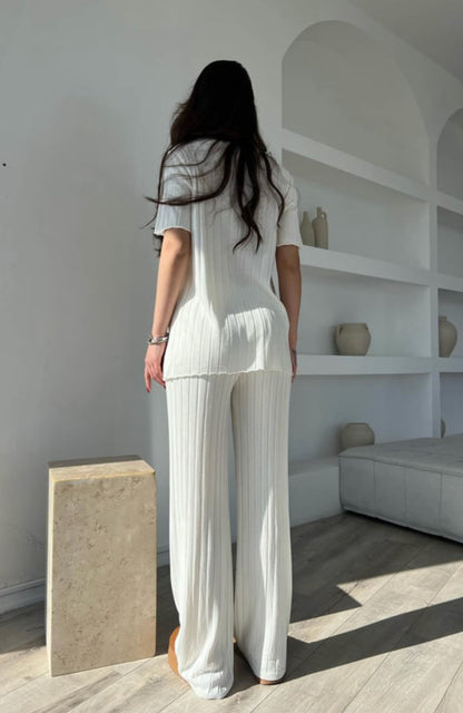 طقم تريكو ابيض - KP1355