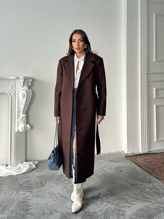 جكيت بحزام بني - KP7095