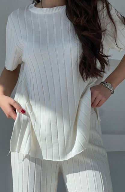 طقم تريكو ابيض - KP1355