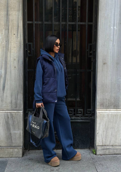 طقم 3 قطع كحلي Mui mui - KP1475