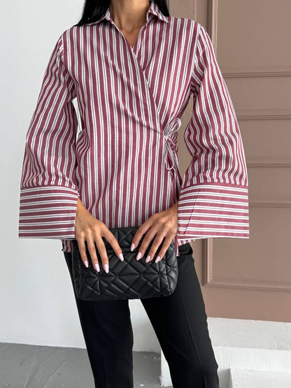 قميص مخطط كرميدي - KP4219