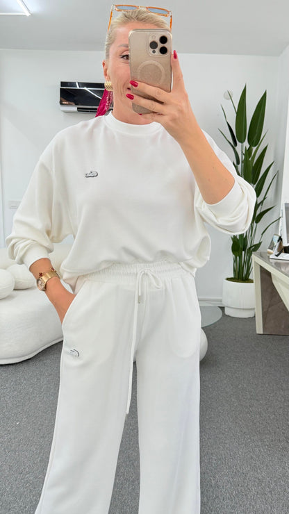 طقم لاكوست ابيض - KP1383