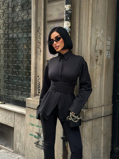 قميص اسود - KP4357