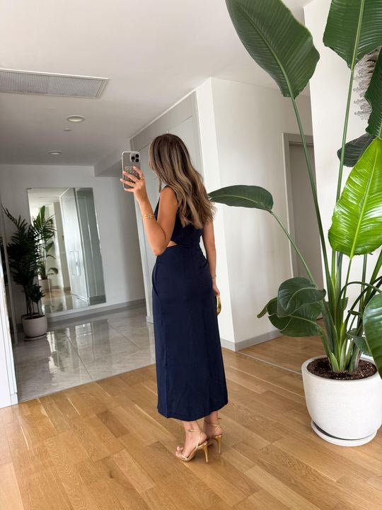 فستان كحلي - KP2164