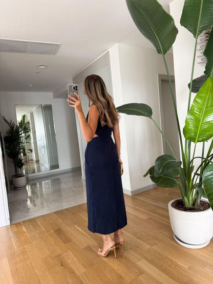 فستان كحلي - KP2164