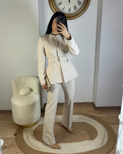 طقم رسمي بيج - KP1196