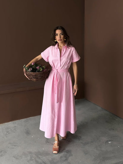 فستان زهري - KP2145