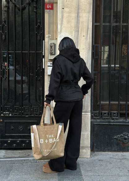 طقم 3 قطع اسود Mui mui - KP1475