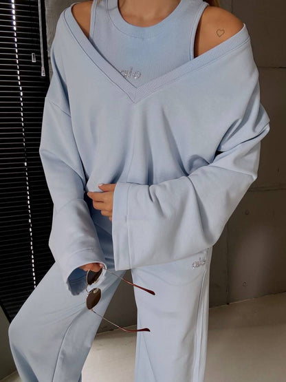 طقم ازرق سماوي ALO - KP1419