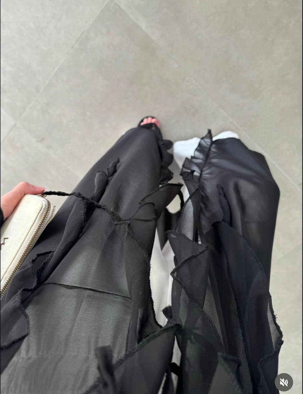 كيمونو شيفون اسود - KP4563