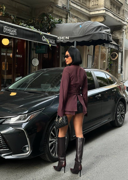 قميص عنابي - KP4357