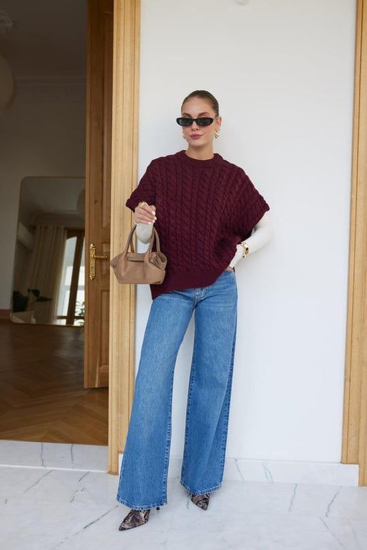 بلوزة خمري - KP4261