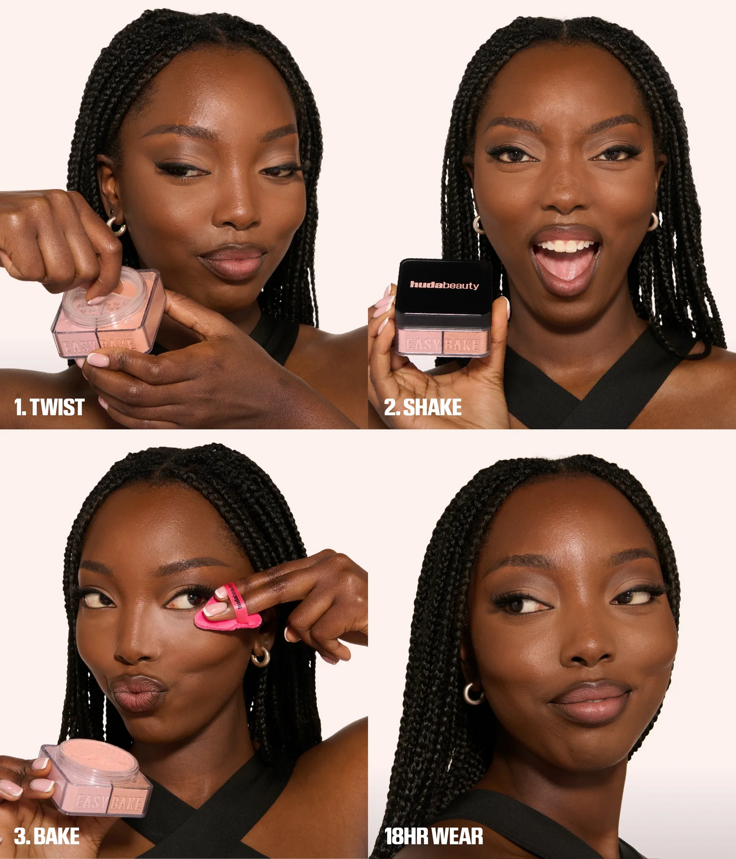 Huda Beauty Easy Bake Duo Loose Powder CHERRY PEACH - KB