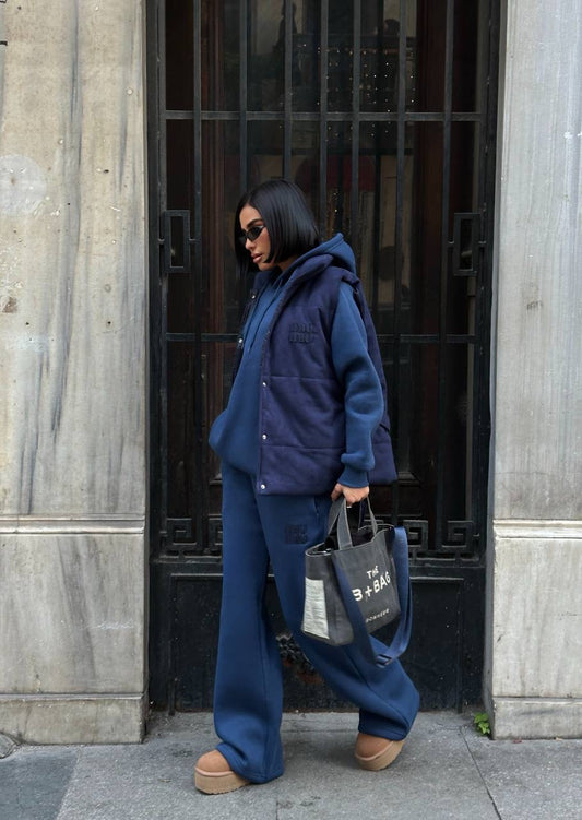 طقم 3 قطع كحلي Mui mui - KP1475