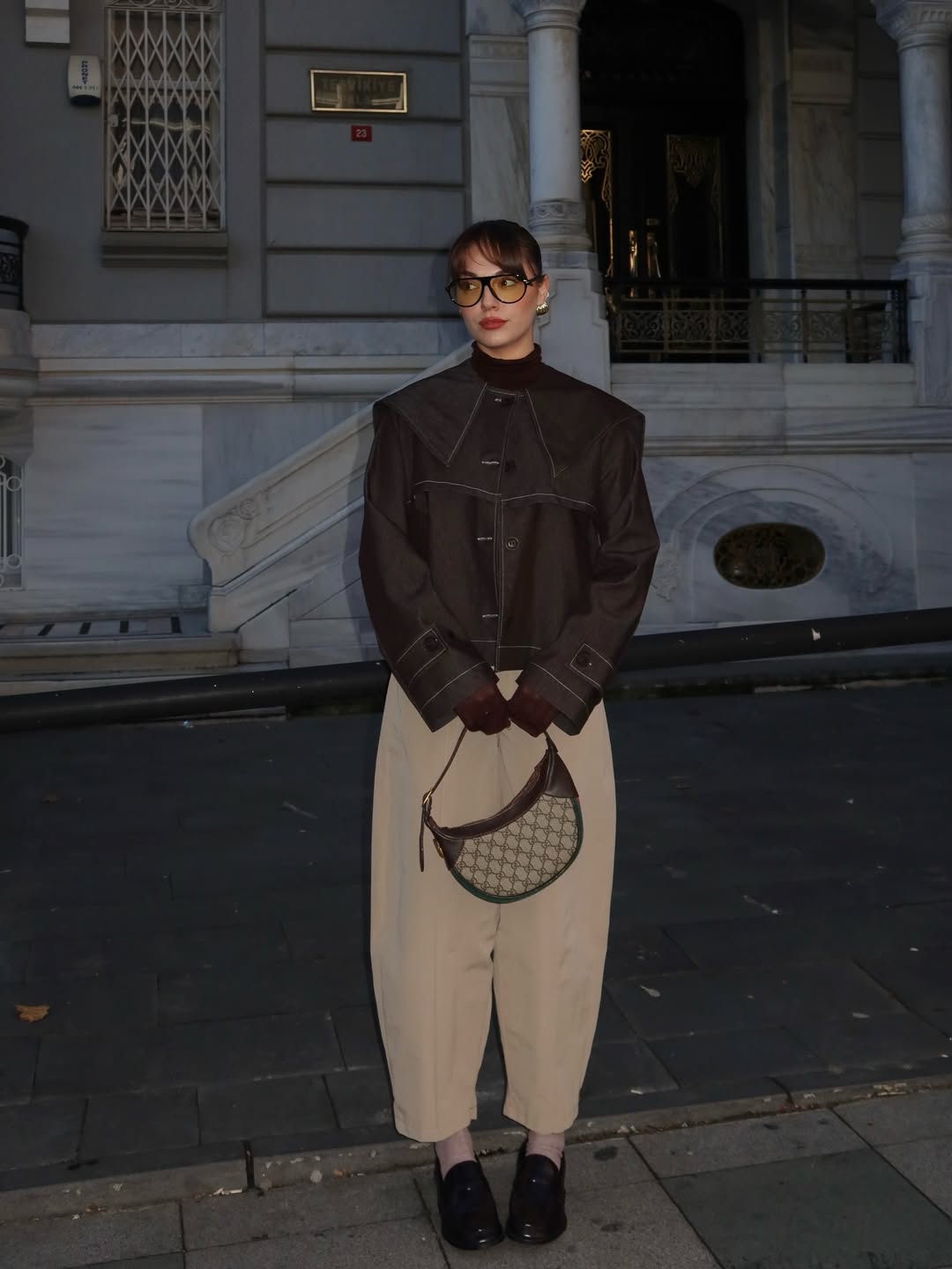 جكيت جينز بني - KP7205