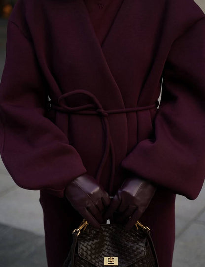 طقم خمري جكيت بربطة مع بنطلون - KP1469