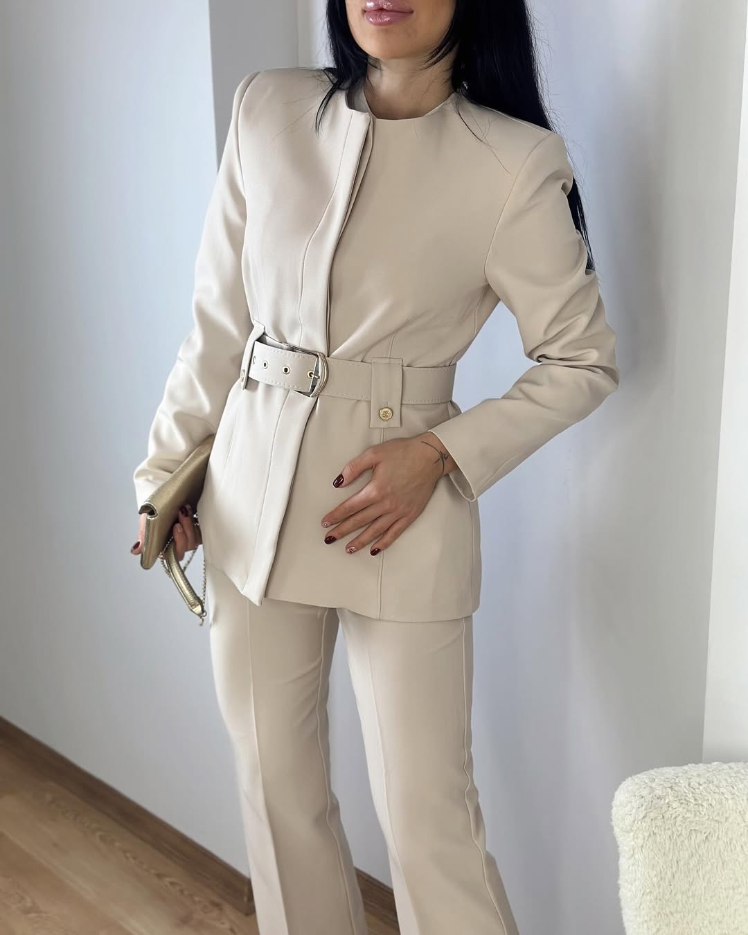 طقم رسمي بيج - KP1196