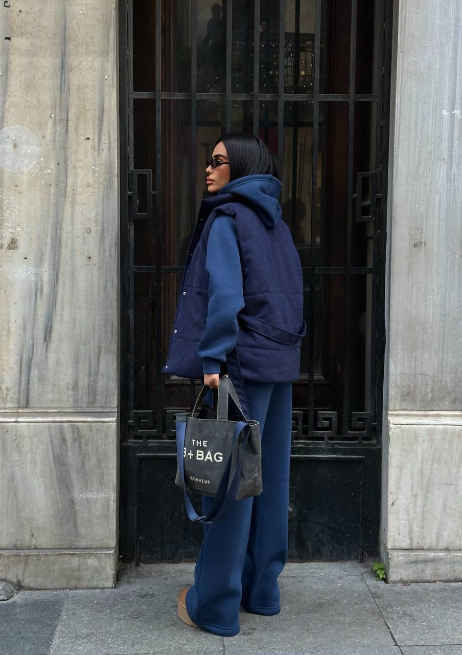 طقم 3 قطع كحلي Mui mui - KP1475