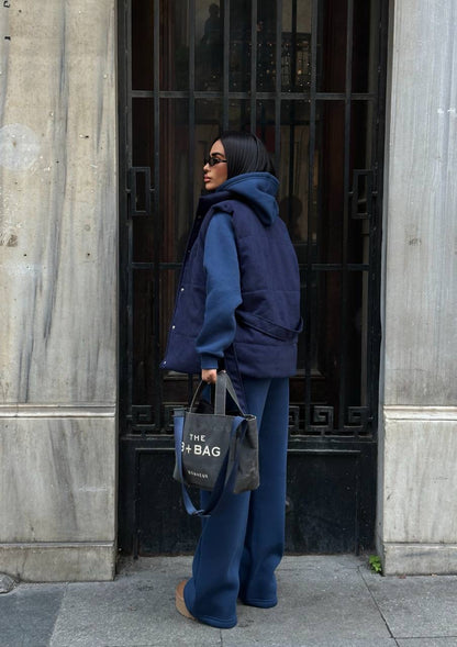 طقم 3 قطع كحلي Mui mui - KP1475