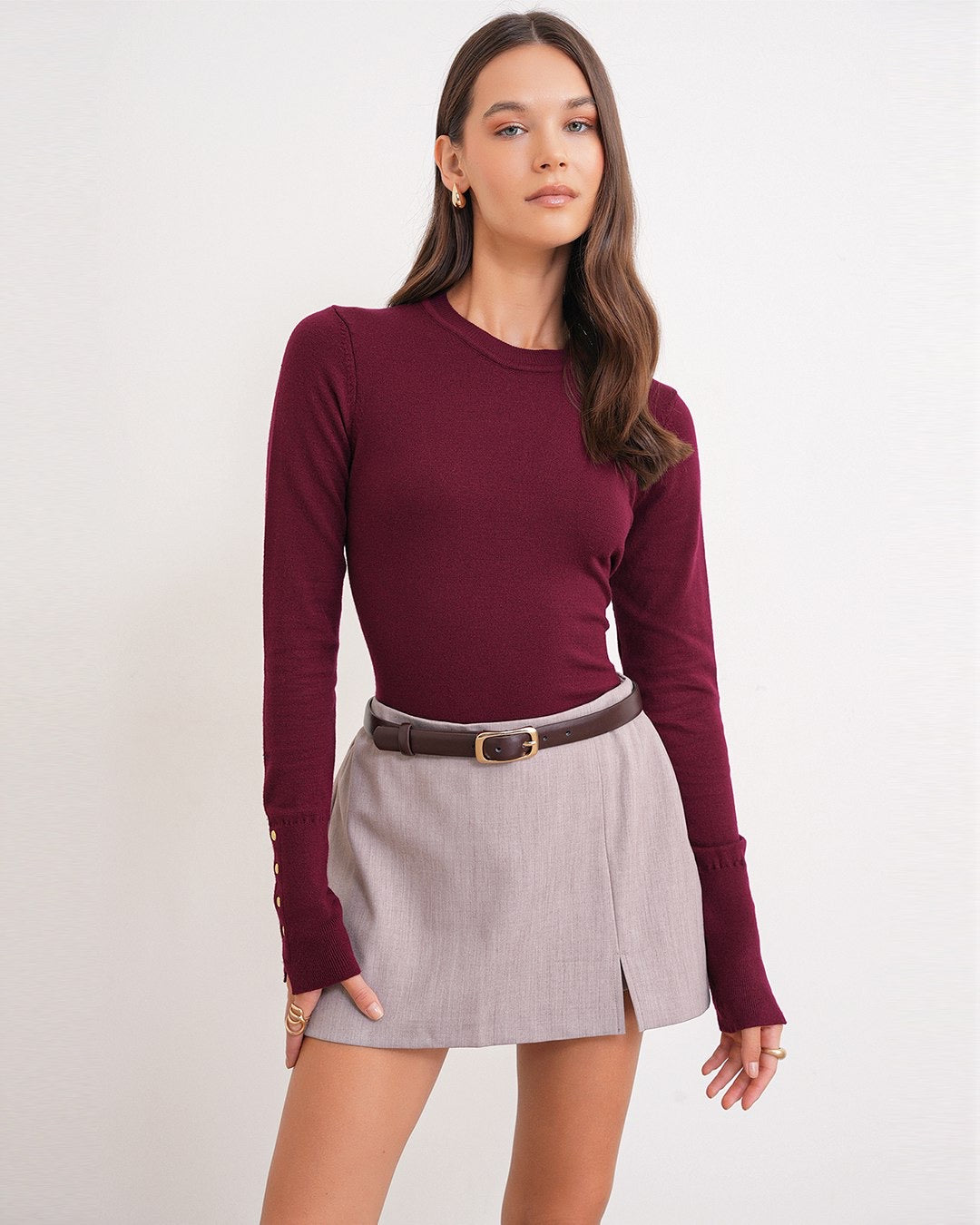 بلوزة خمري - KP4279