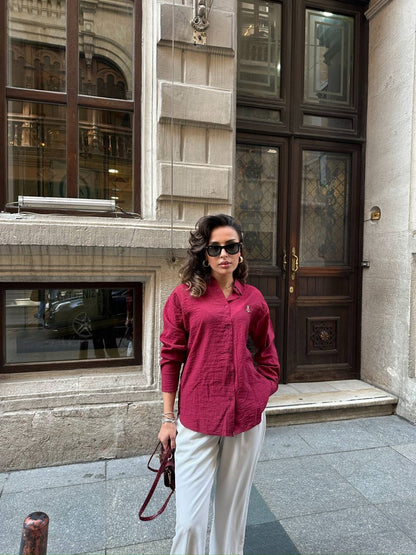 قميص خمري - KP4165