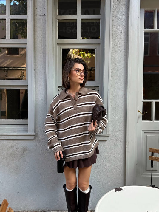 بلوزة بيج مخططة - KP4288