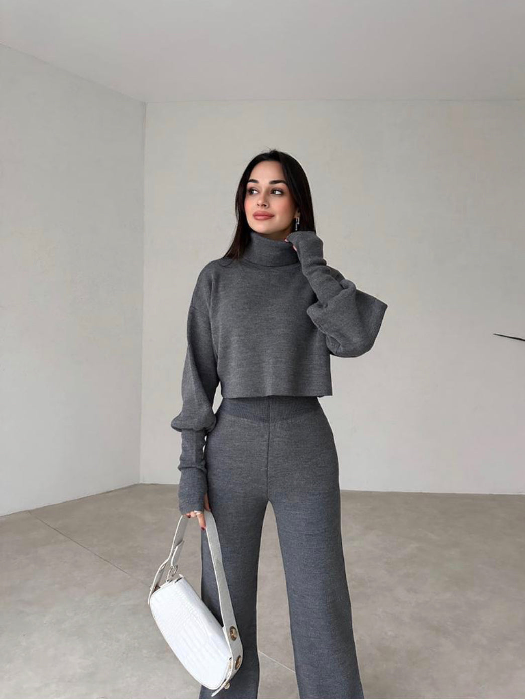 طقم قبة رمادي - KP1101