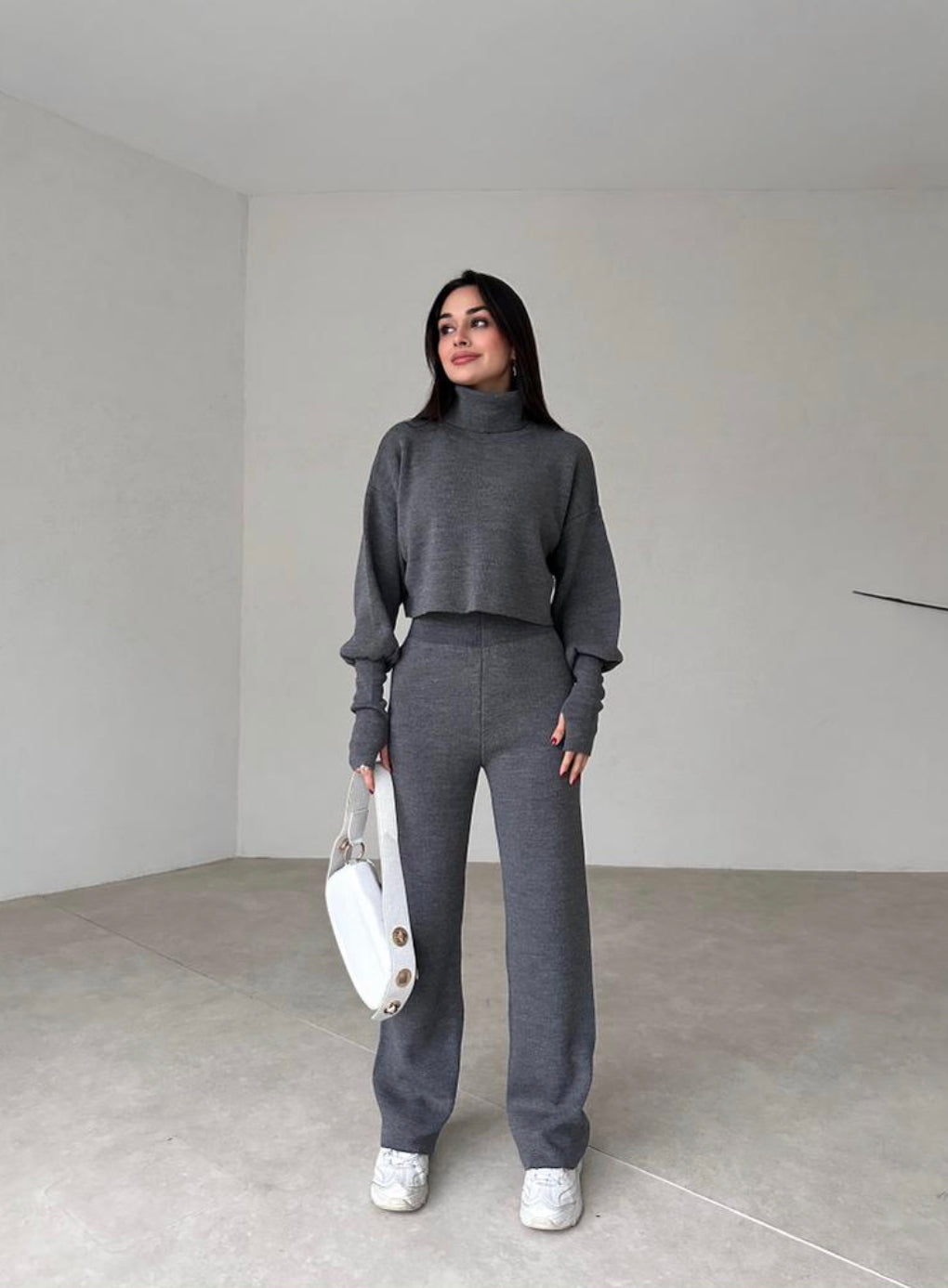 طقم قبة رمادي - KP1101