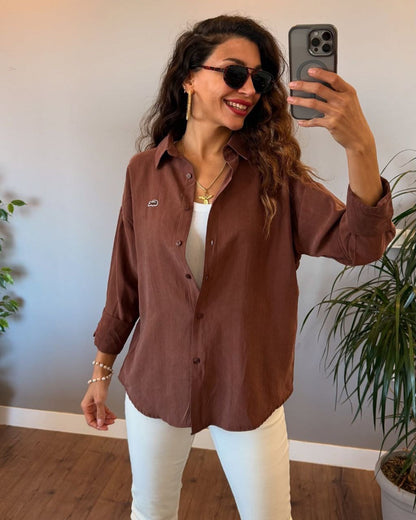 قميص لاكوست بني - KP4180