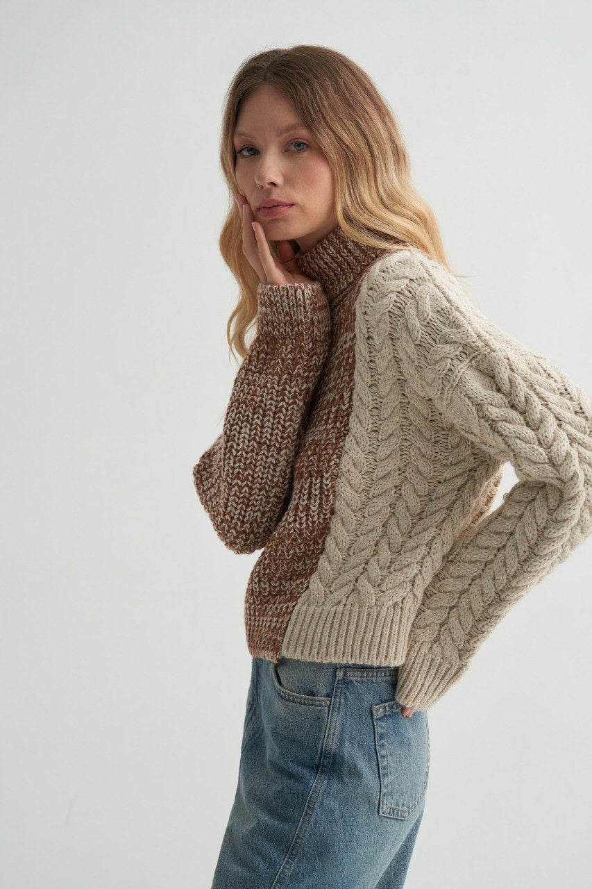 بلوزة تريكو بيج ملونة - KP4254