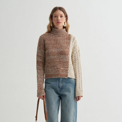 بلوزة تريكو بيج ملونة - KP4254