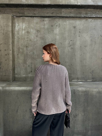 جرزة بيج غامق بأزرار ذهبي - KP4247