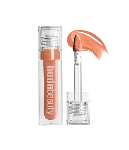 Huda Beauty FAUX FILLER Extra Shine Lip Gloss HONEY - KB