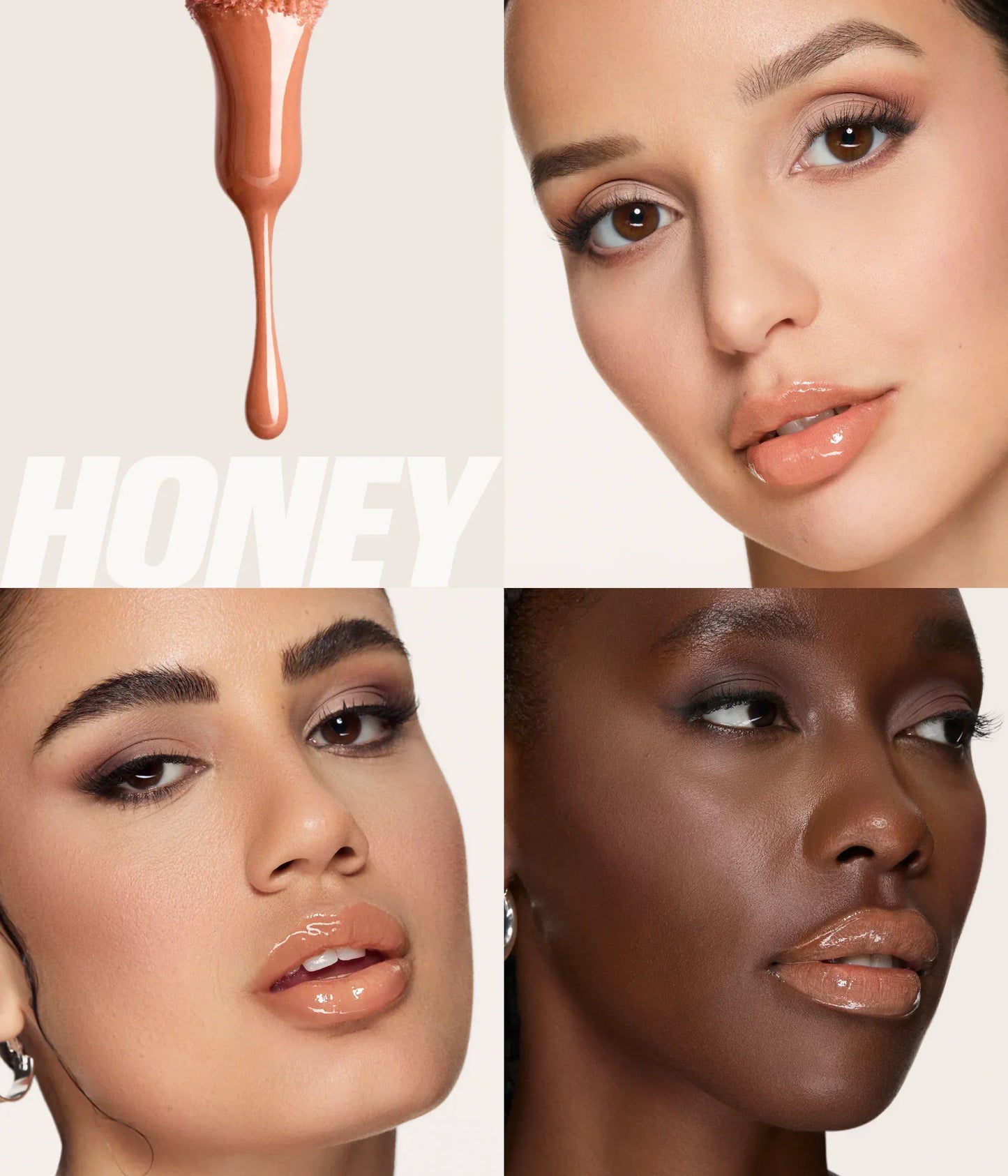 Huda Beauty FAUX FILLER Extra Shine Lip Gloss HONEY - KB