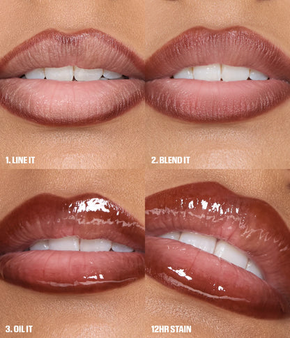 Huda Beauty Makeout Sesh Lip Duo Peachy Nudes - KB