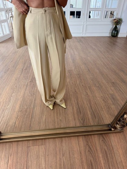 طقم كيمونر مع بنطلون ليموني - KP1352