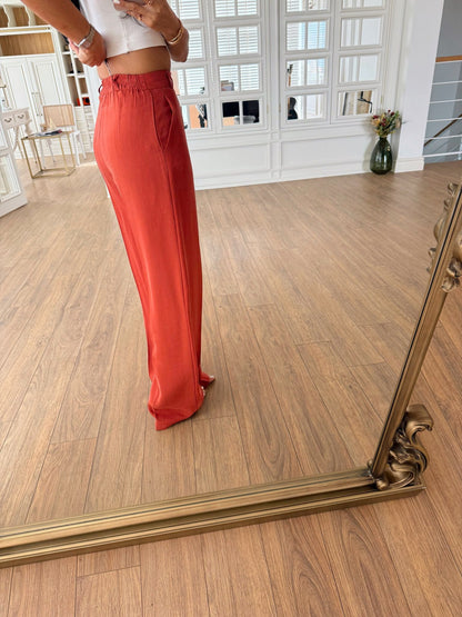 طقم كيمونر مع بنطلون برتقالي - KP1352