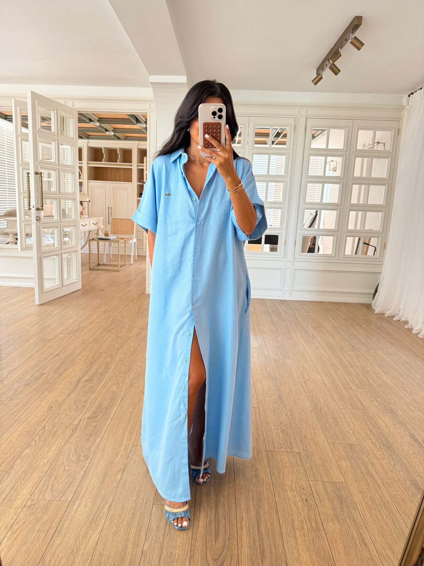 فستان لاكوست ازرق - KP2194