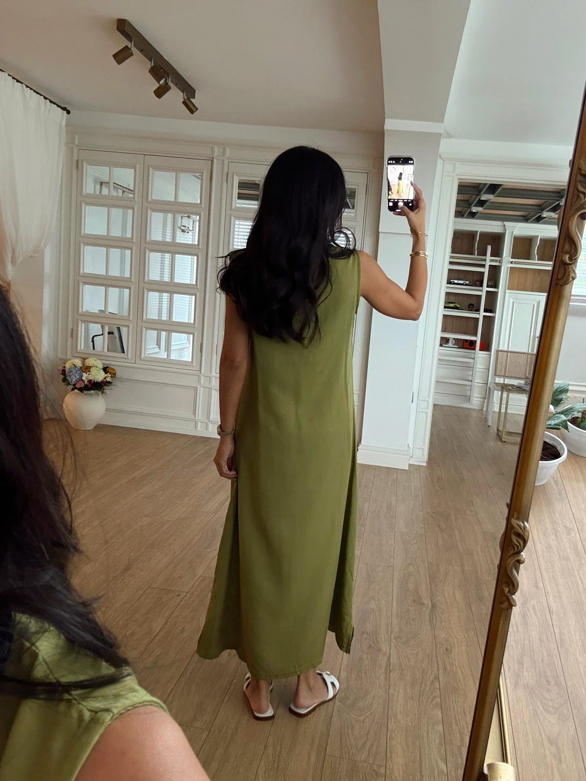 فستان لاكوست اخضر - KP2165