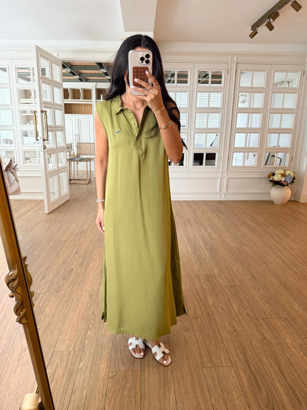 فستان لاكوست اخضر - KP2165