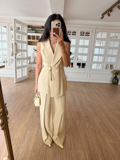 طقم كيمونر مع بنطلون ليموني - KP1352