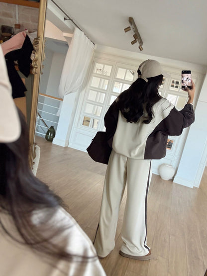 طقم تريننج بني وبيج - KP1450