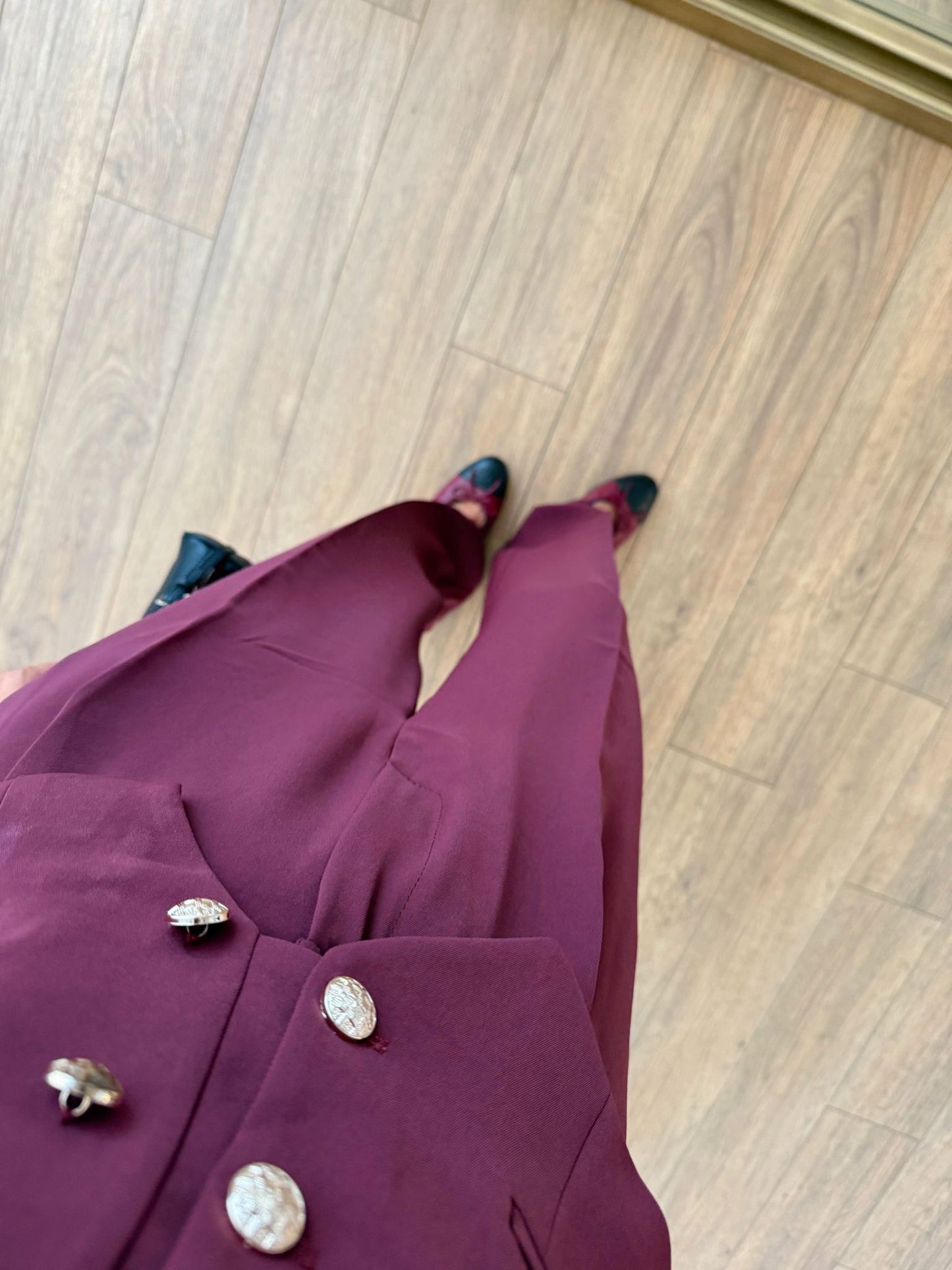 طقم ڤيست مع بنطلون خمري - KP1345