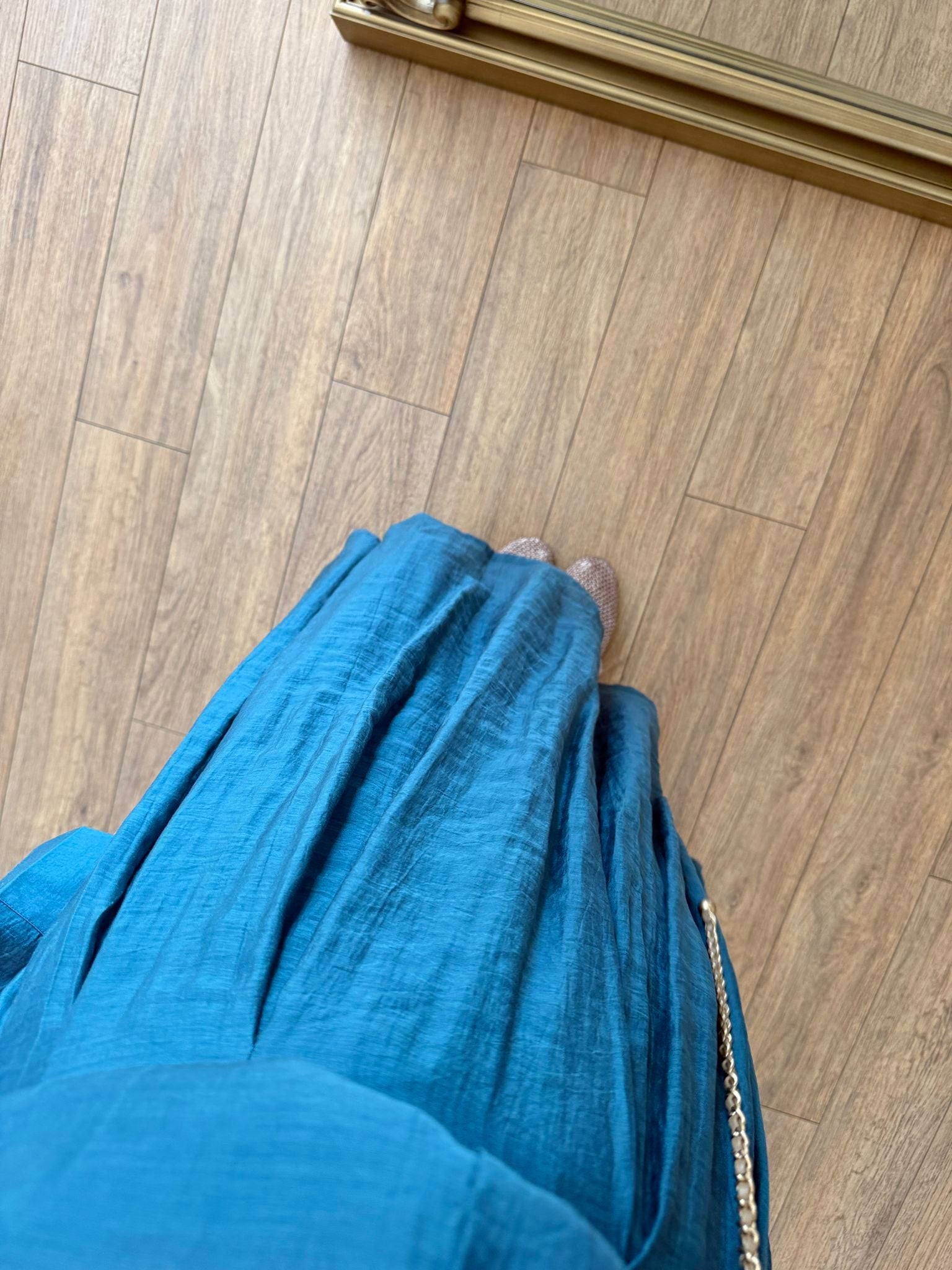طقم قميص مع تنورة اخضر زمردي - KP1611