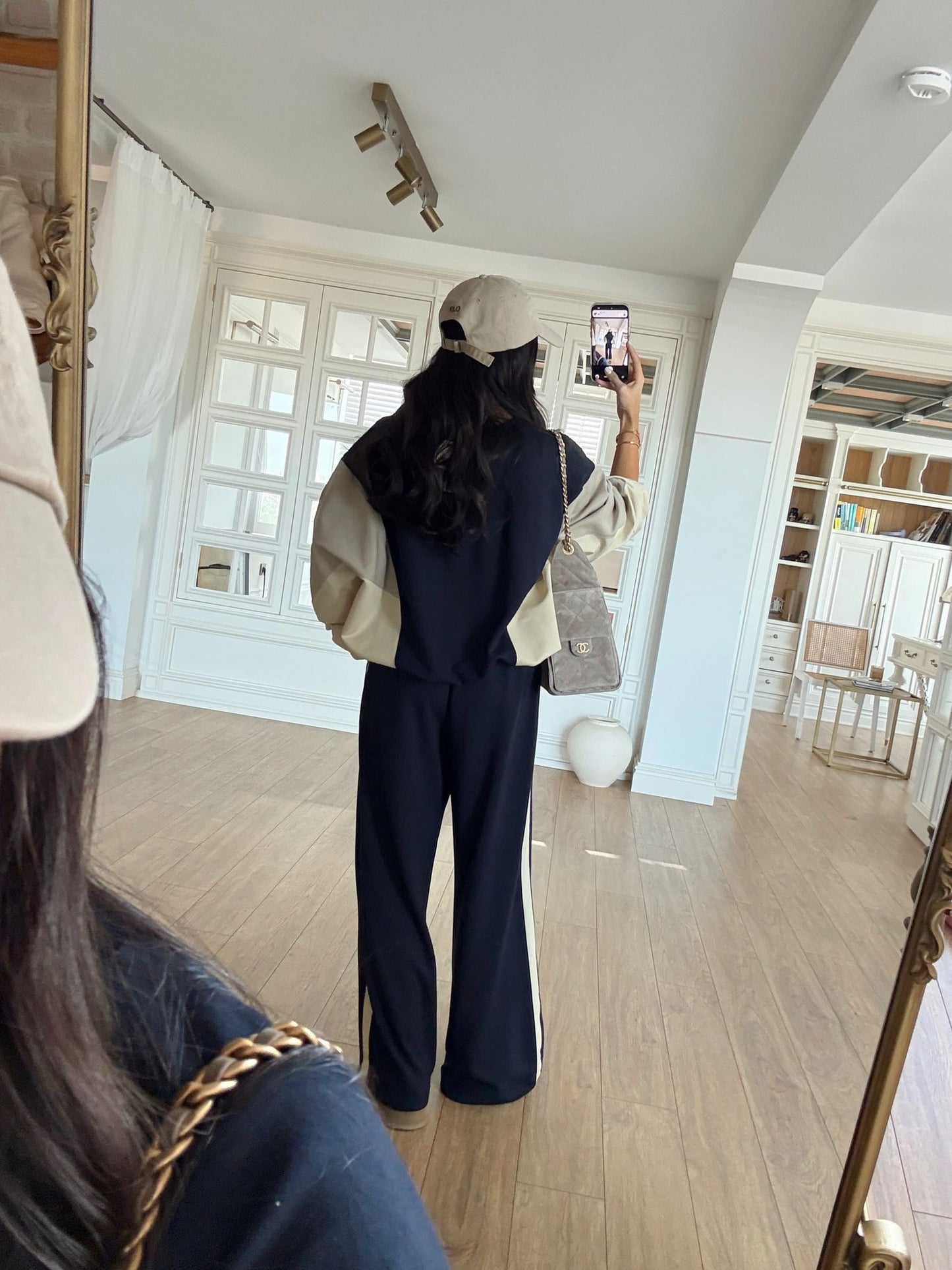 طقم تريننج كحلي وبيج - KP1450