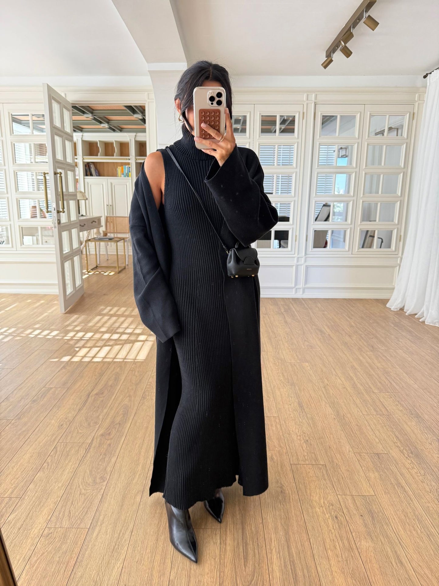 طقم جرزة مع فستان اسود - KP1411