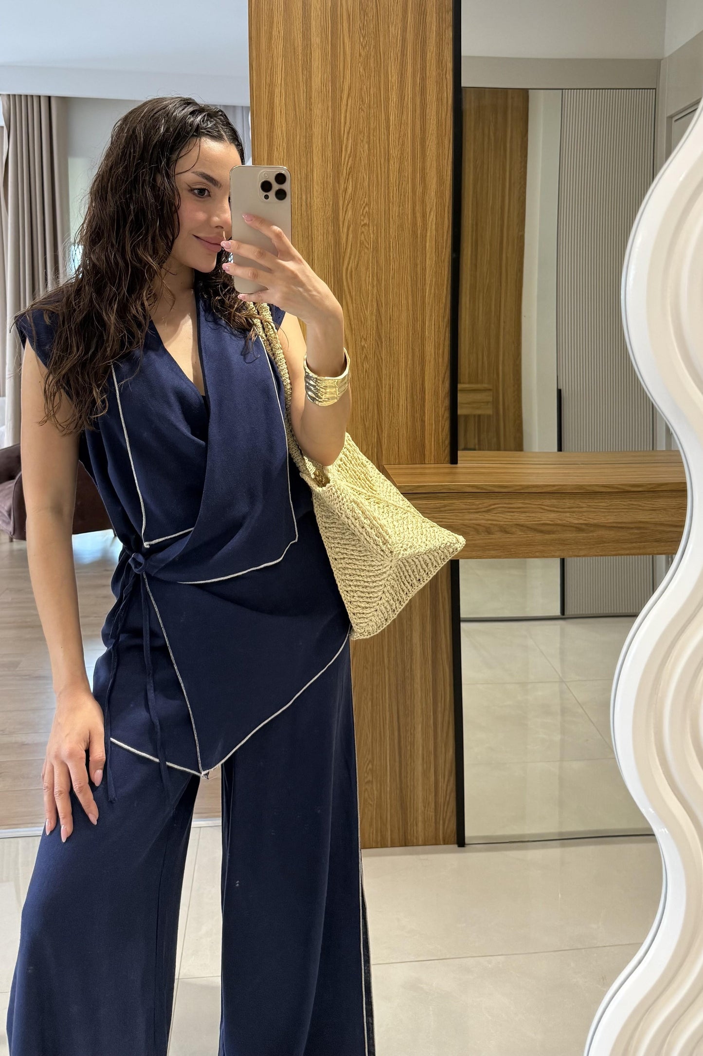 طقم كيمونو كحلي - KP1259