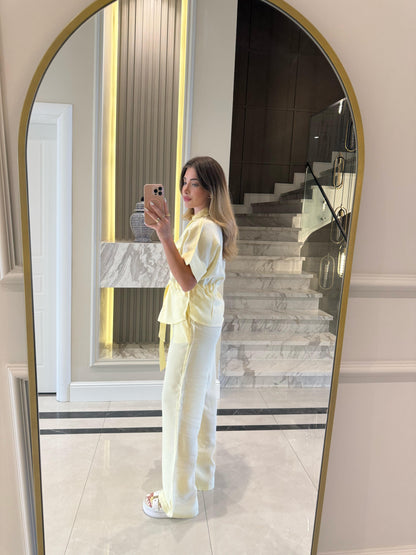 طقم عملي اصفر بأزرار ذهبية - KP1319